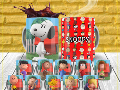 Plantillas para Sublimar Tazas – Snoopy y Charlie Brown