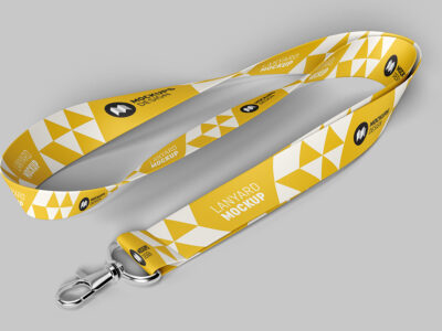Mockup PSD para Lanyards