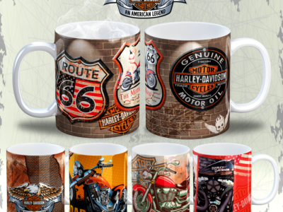 Plantillas para Sublimar Tazas Harley Davidson