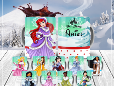 Plantilla para tazas de Princesas Disney