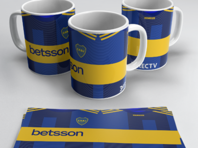 Editable taza Boca Juniors Personalizada .psd