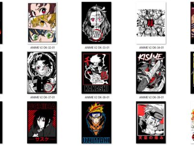 Vectores para camisetas anime