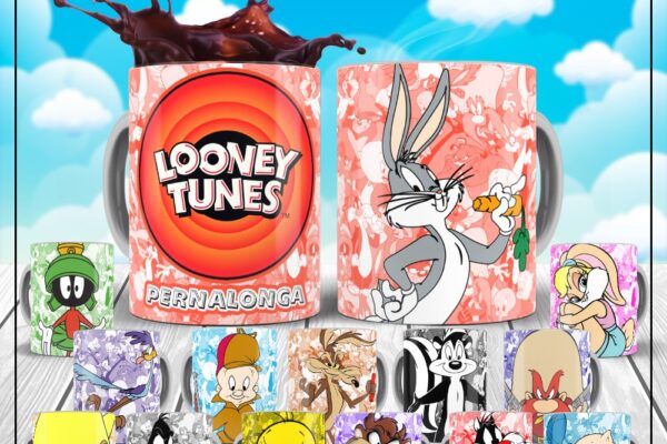 Plantillas para sublimar tazas – Looney tunes
