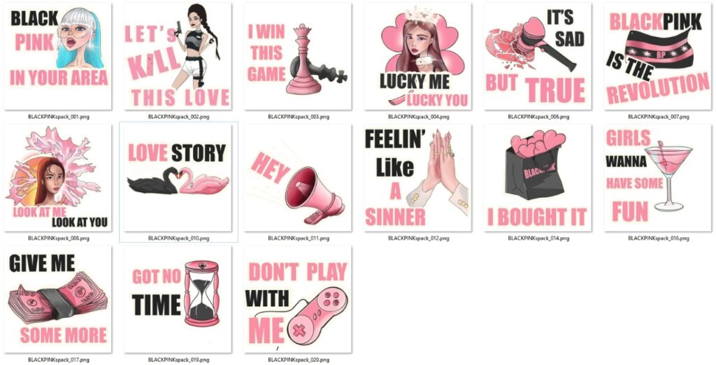 stickers de black Pink